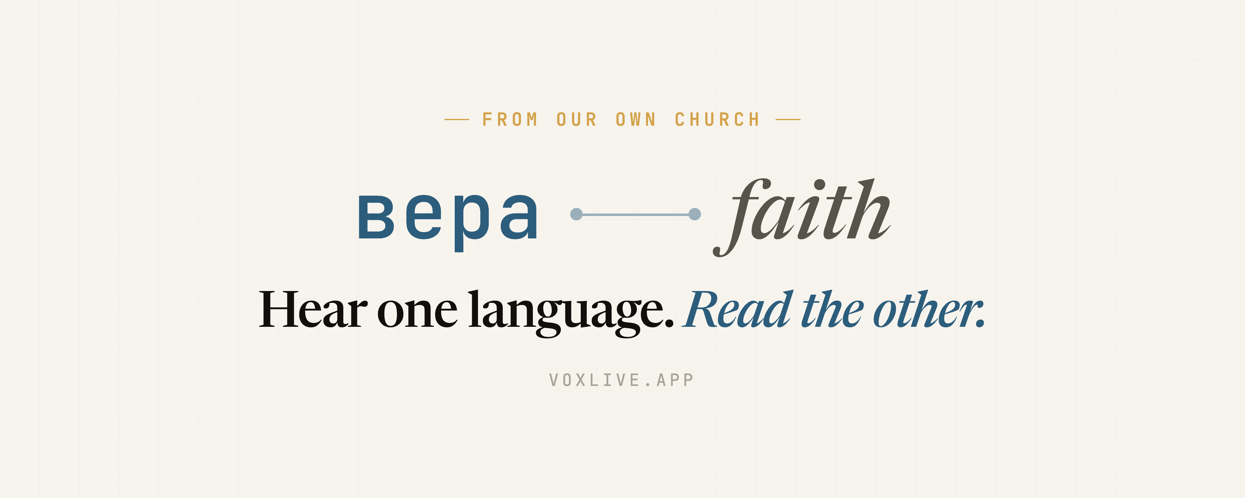 Editorial slide titled The Bridge: the Russian word SLOVO linked to the English word 'word', above the headline 'Hear one language. Read the other.' and the line 'They put the two together in real time - a bigger picture than guessing at what they missed.'